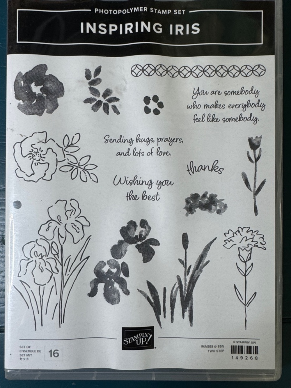 Stampin' Up! Inspiring Iris Photopolymer Stamp Set — New